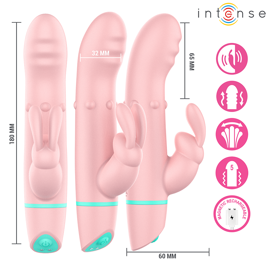 Stimulateur alvin rabbit et vibrateur à roulement + oscillant – Intense