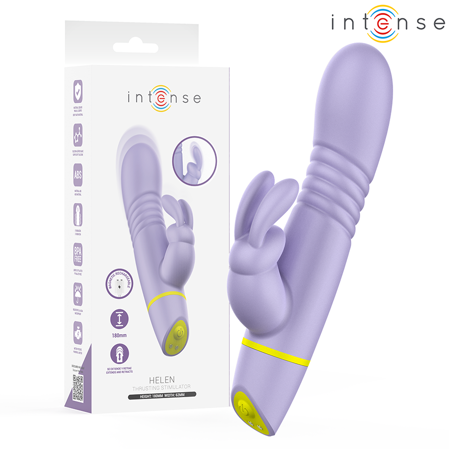 Stimulateur et vibrateur à poussée helen rabbit – Intense