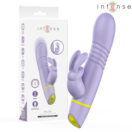 Stimulateur et vibrateur à poussée helen rabbit – Intense