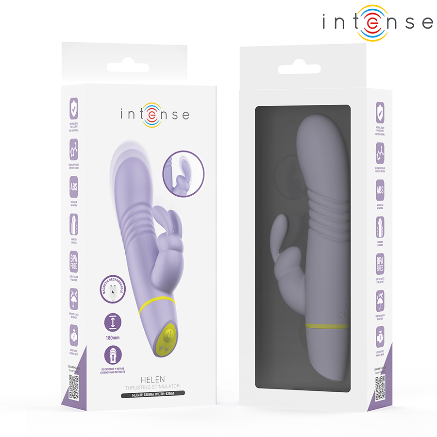 Stimulateur et vibrateur à poussée helen rabbit – Intense