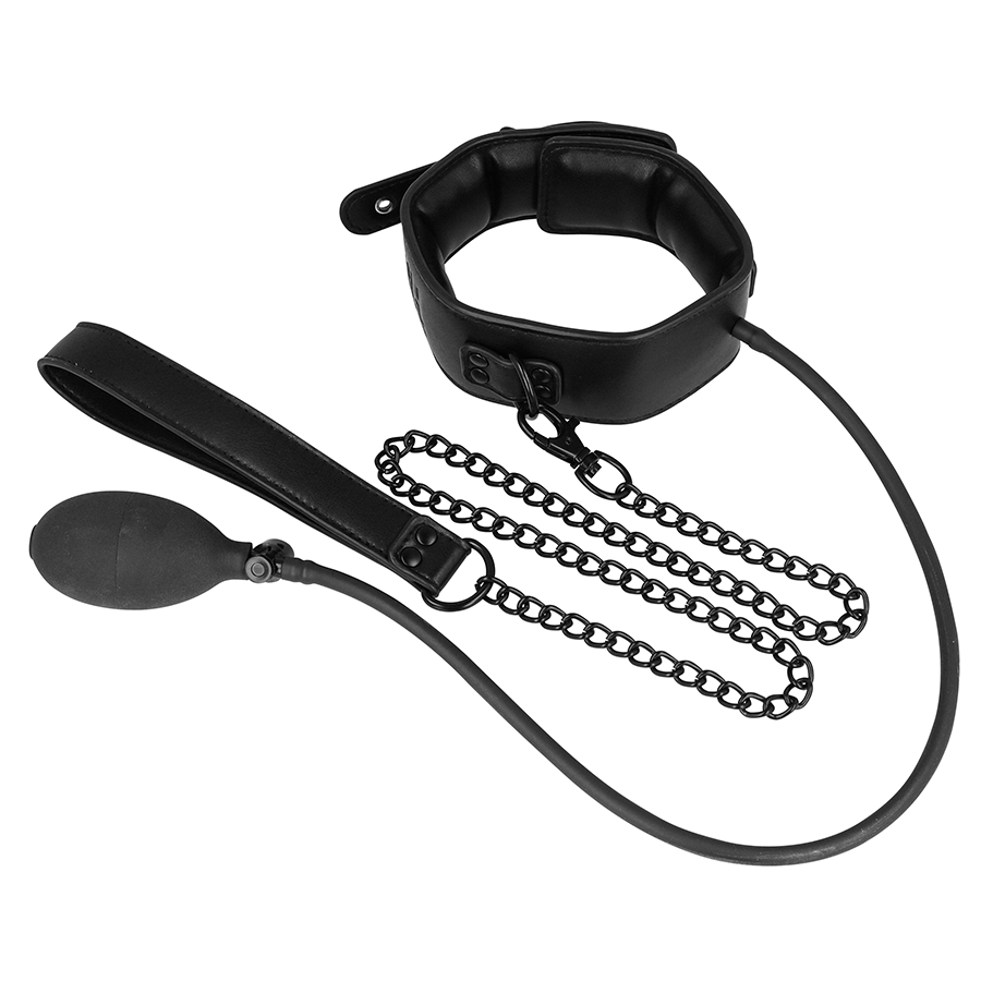 Collier d'étranglement gonflable avec chaîne – Fetish Submissive Bondage