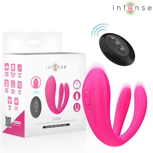 Julia double vibrateur à pince stimulateur avec télécommande – Intense