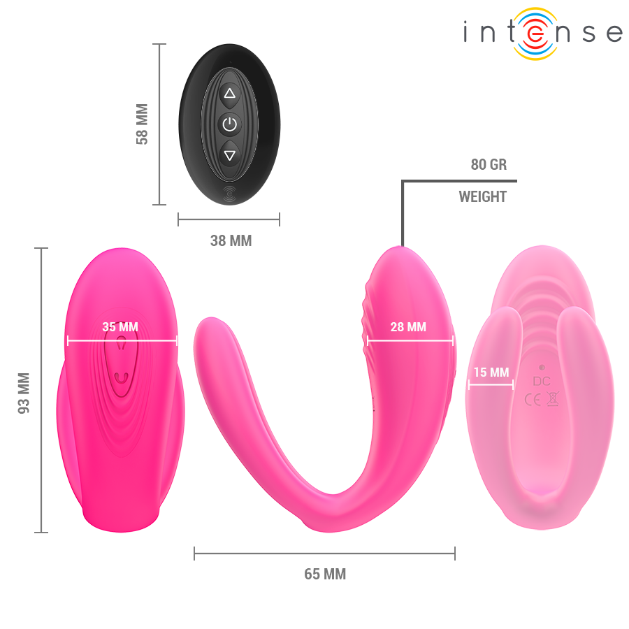 Julia double vibrateur à pince stimulateur avec télécommande – Intense