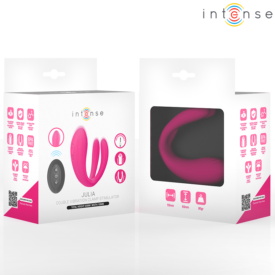 Julia double vibrateur à pince stimulateur avec télécommande – Intense