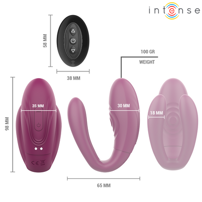 Stimulateur de tapotage et de vibration sandra avec télécommande – Intense