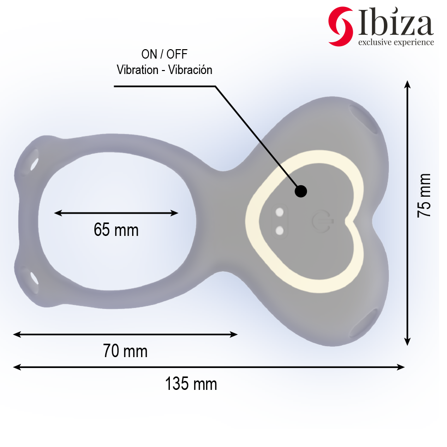 Vibrateur couple en forme de cœur avec télécommande – Ibiza