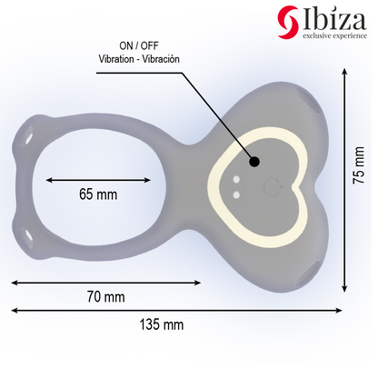 Vibrateur couple en forme de cœur avec télécommande – Ibiza