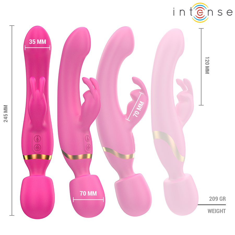 Vibrateur double winona lapin et baguette – Intense
