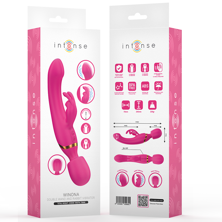 Vibrateur double winona lapin et baguette – Intense