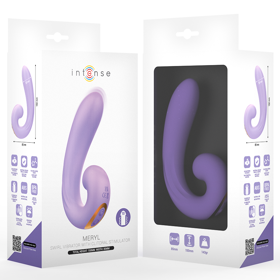 Stimulateur clitoridien meryl double vibration stimulateur clitorien – Intense