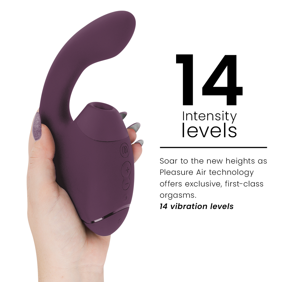 Stimulateur clitoridien duo next stimulateur clitorial et de point g double violet foncé –