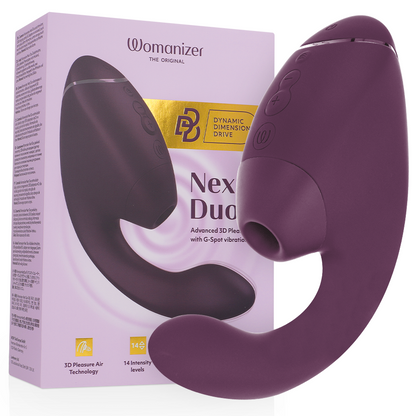 Stimulateur clitoridien duo next stimulateur clitorial et de point g double violet foncé –
