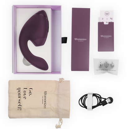 Stimulateur clitoridien duo next stimulateur clitorial et de point g double violet foncé –