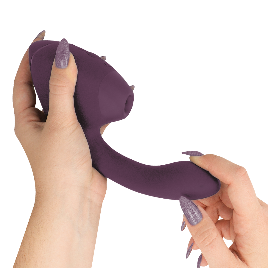 Stimulateur clitoridien duo next stimulateur clitorial et de point g double violet foncé –