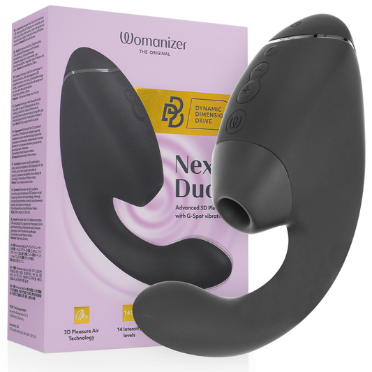 Stimulateur clitoridien duo next stimulateur clitorial et de point g double noir – Womanizer