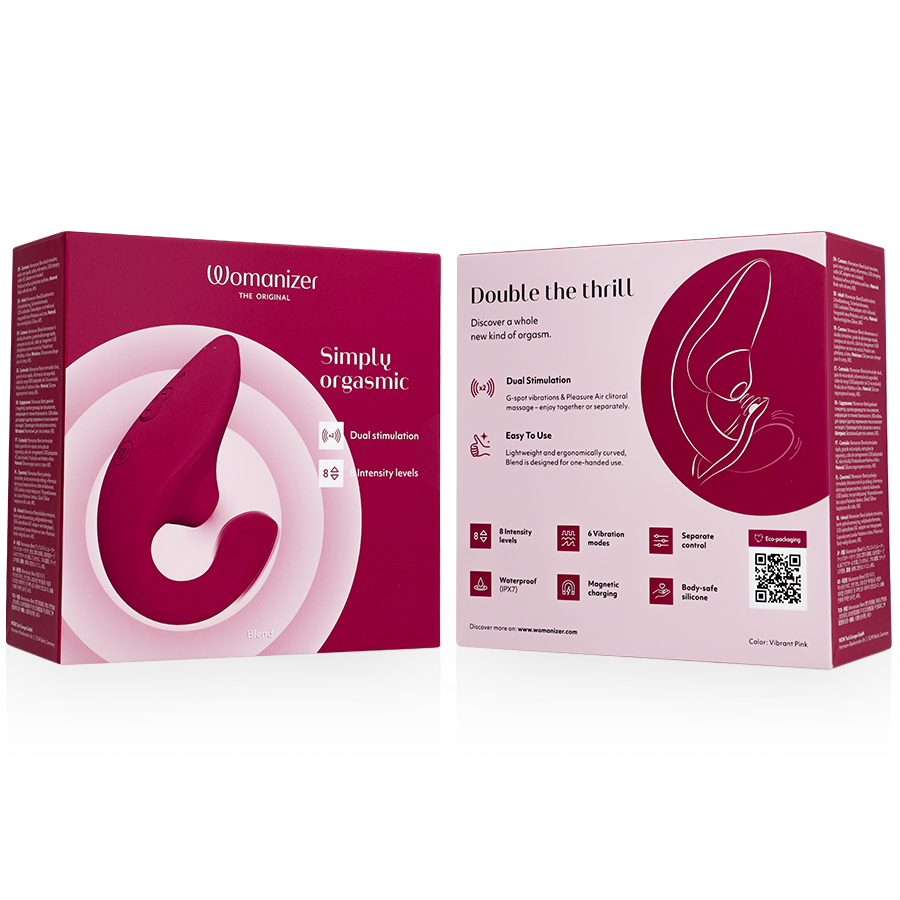 Stimulateur clitoridien vibrateur stimulateur blend rabbit rose vibrant – Womanizer