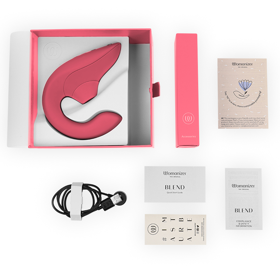 Stimulateur clitoridien vibrateur stimulateur blend rabbit rose vibrante – Womanizer