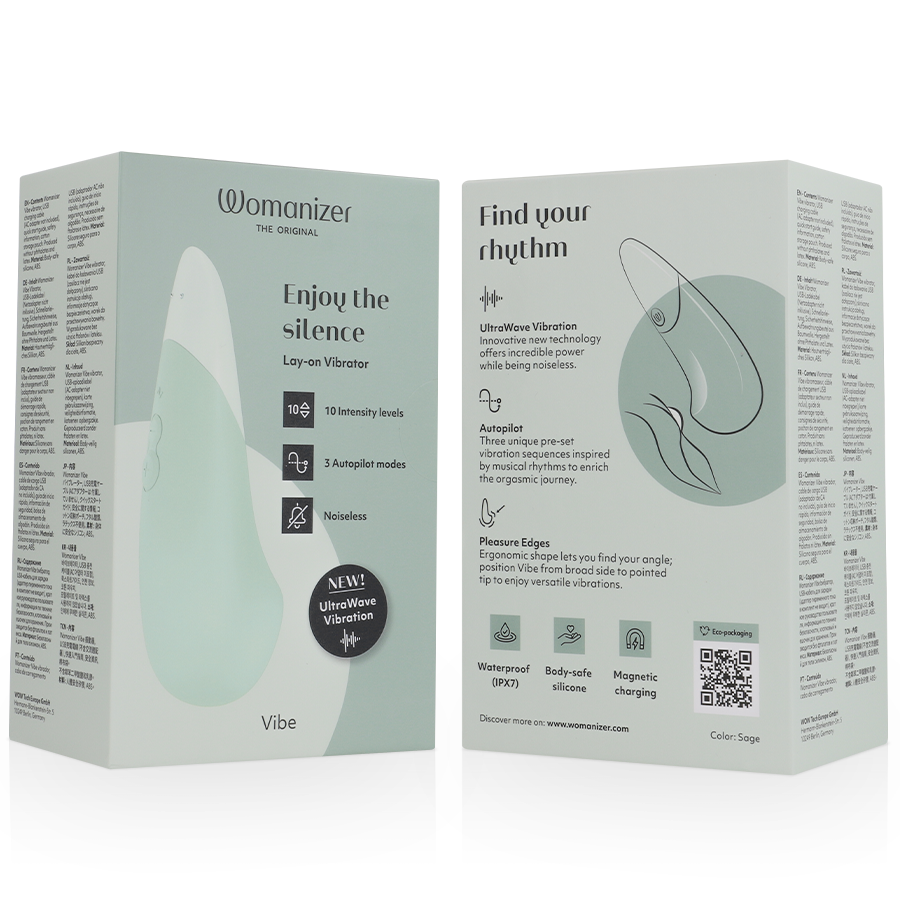 Stimulateur clitoridien vibromasseur silencieux vibe lay-on sage – Womanizer
