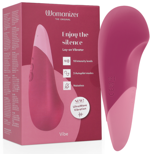 Stimulateur clitoridien vibrateur silencieux vibe lay-on rose foyer – Womanizer