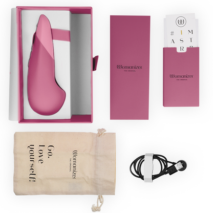 Stimulateur clitoridien vibrateur silencieux vibe lay-on rose foyer – Womanizer