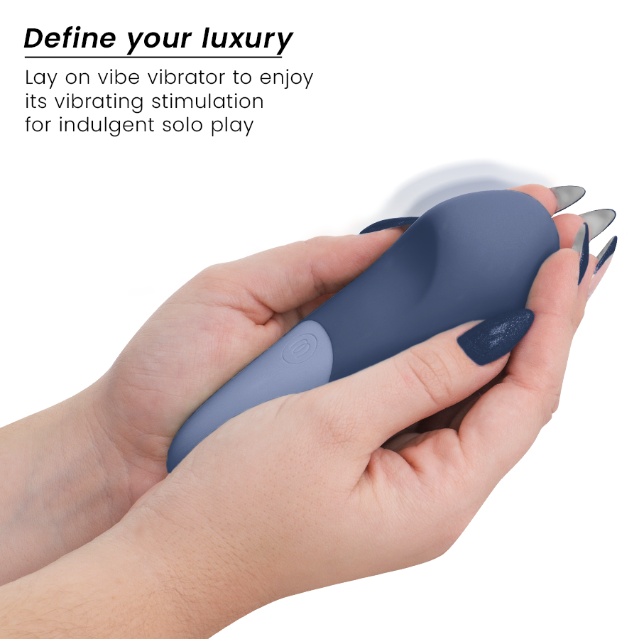 Stimulateur clitoridien vibe lay-on vibrateur silencieux bleu foncé – Womanizer