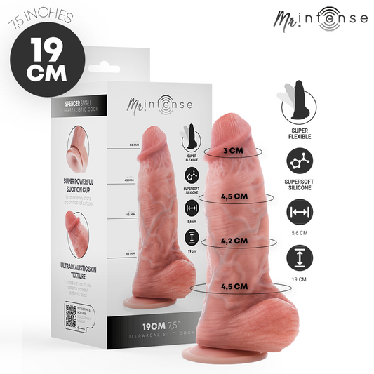 Petit godemichet spencer en silicone 19 cm -ø- 4,5 cm – Mr Intense