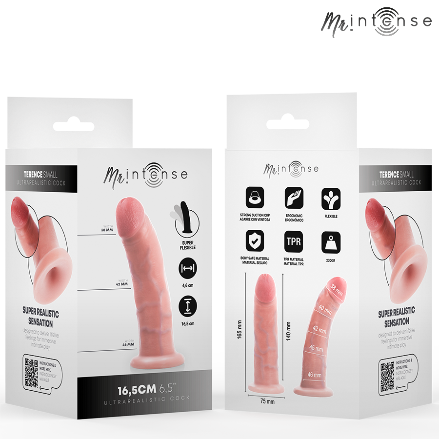 Petit godemichet terence 16,5 cm -ø- 4,6 cm – Mr Intense