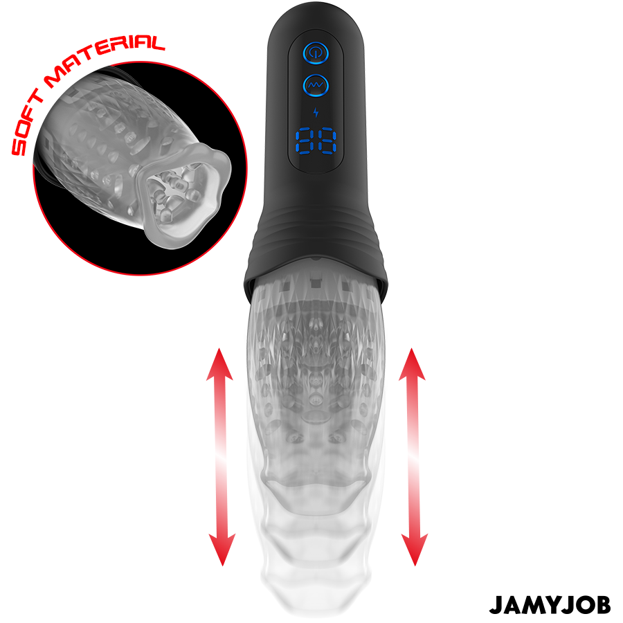 Masturbateur blow-r avec mouvement de poussée et de rotation – Jamyjob