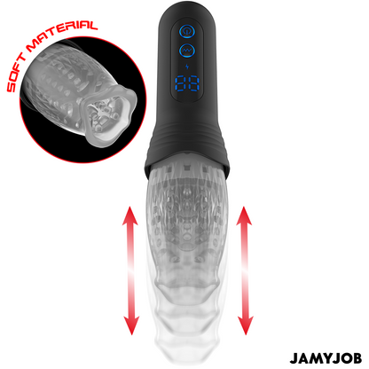 Masturbateur blow-r avec mouvement de poussée et de rotation – Jamyjob