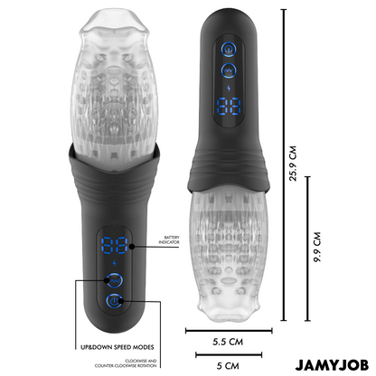 Masturbateur blow-r avec mouvement de poussée et de rotation – Jamyjob