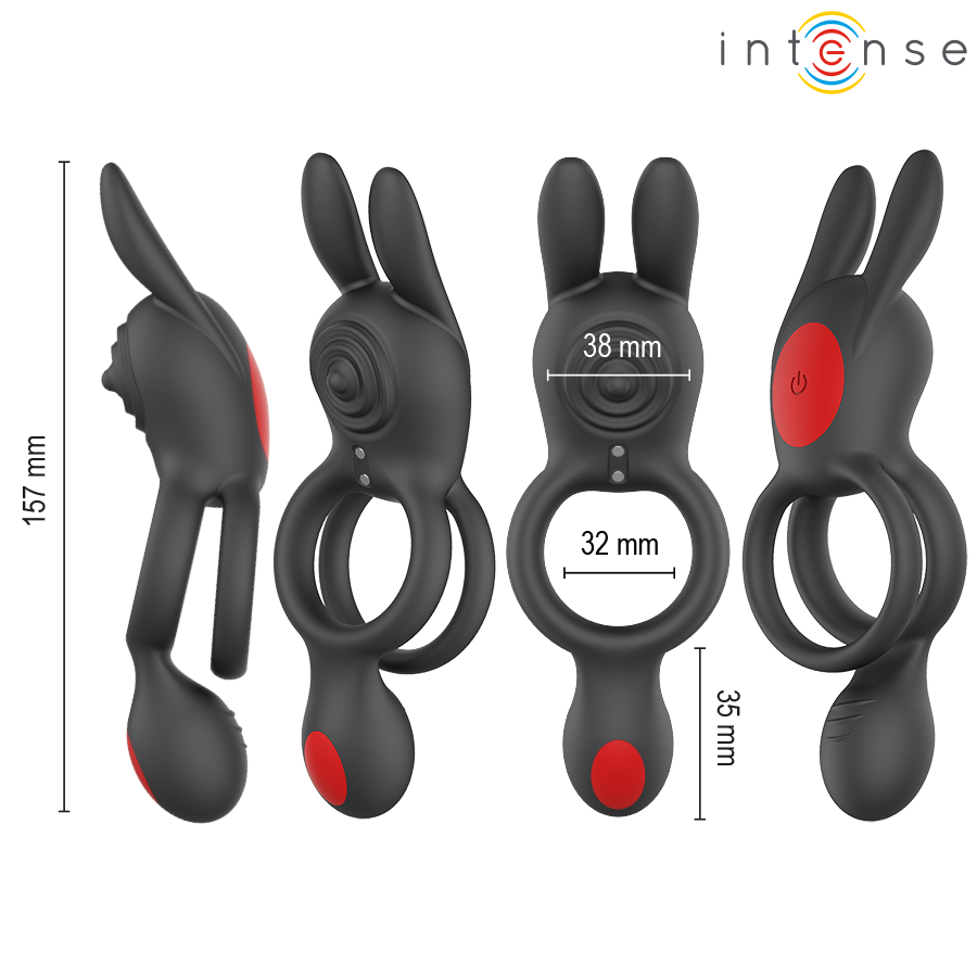 Quinn double vibration anneau avec télécommande – Intense