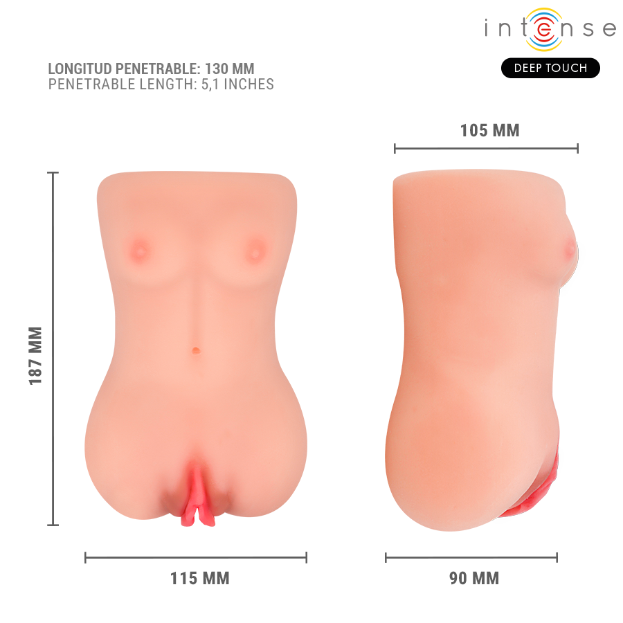 Vibrateur et masturbateur à succion catherine avec voix – Intense Deep Touch