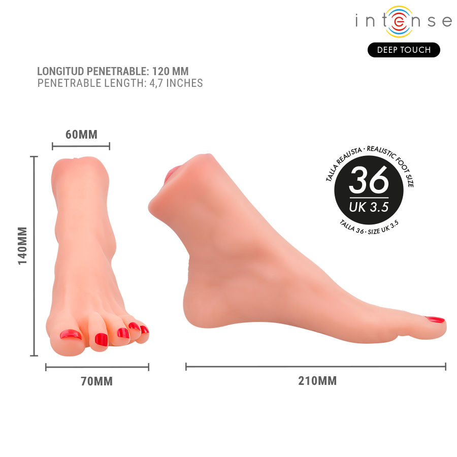 Masturbateur gabbie mastubador deux pièces en forme de pied – Intense Deep Touch