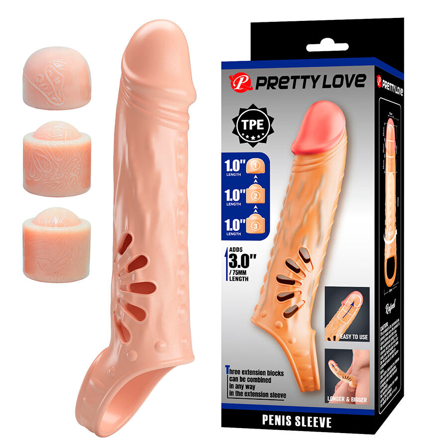 Manchon pénis avec extensions – Pretty Love