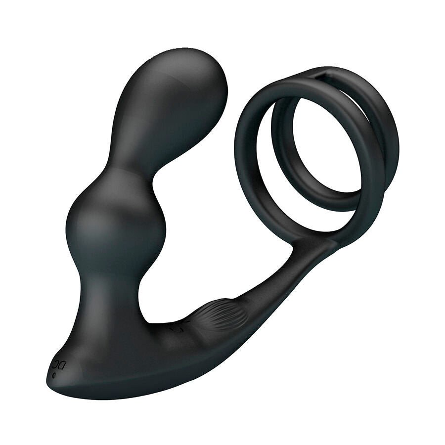 Vibrateur plug anal vibrant avec anneau pénis et télécommande – Mr Play