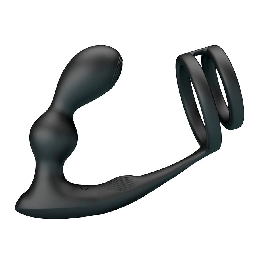 Vibrateur plug anal vibrant avec anneau pénis et télécommande – Mr Play