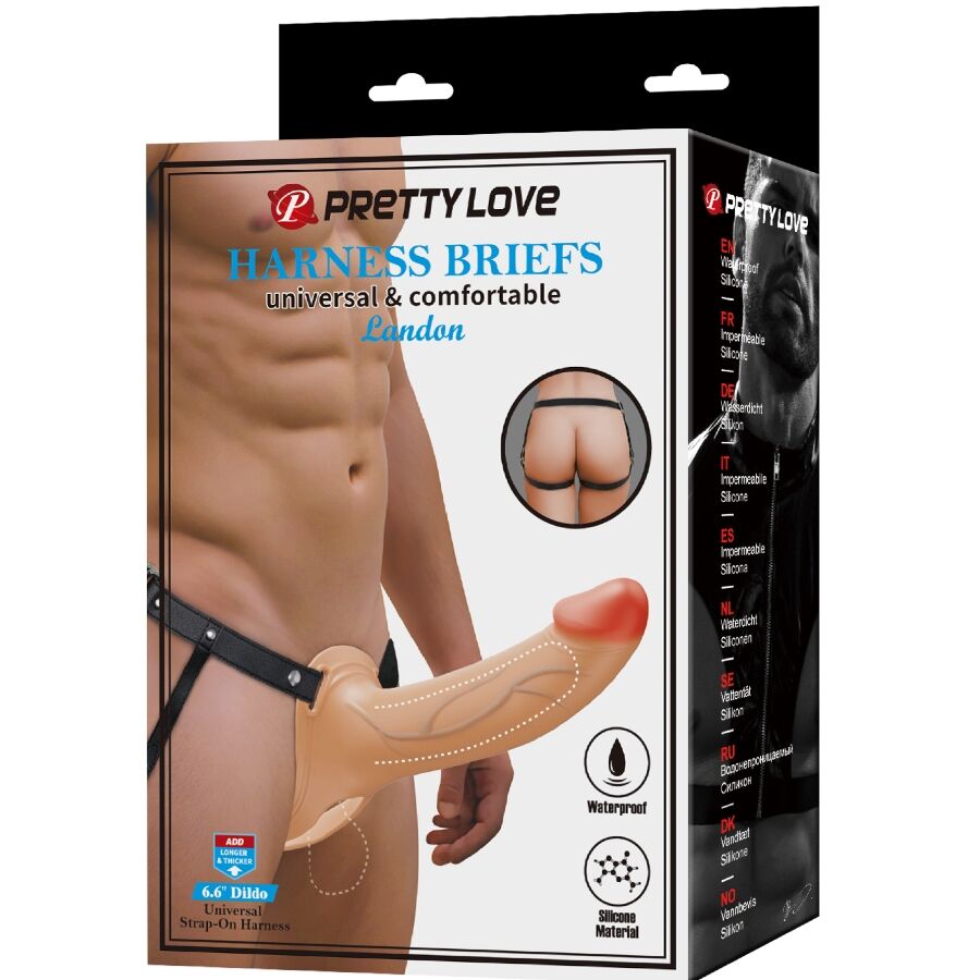 Landon light-skin vibrating strap-on – Pretty Love