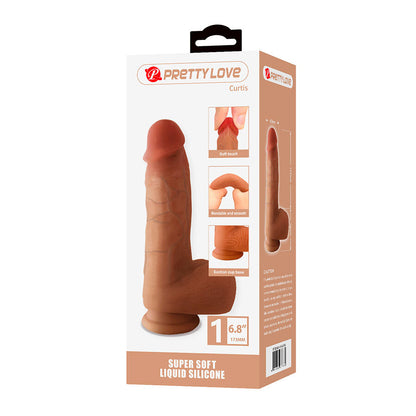Curtis godemichet réaliste avec ventouse 17,3 cm -ø- 4,2 cm – Pretty Love