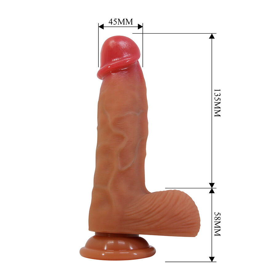 Duvall godemichet réaliste avec ventouse 19,3 cm -ø- 4,5 cm – Pretty Love