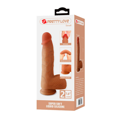 Duvall godemichet réaliste avec ventouse 19,3 cm -ø- 4,5 cm – Pretty Love