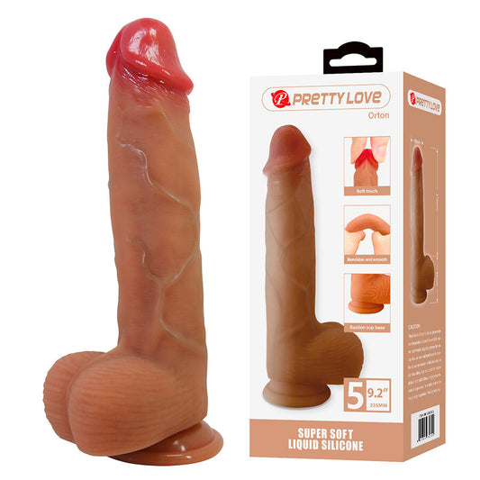 Orton godemichet réaliste avec ventouse 23,5 cm -ø- 4,9 cm – Pretty Love