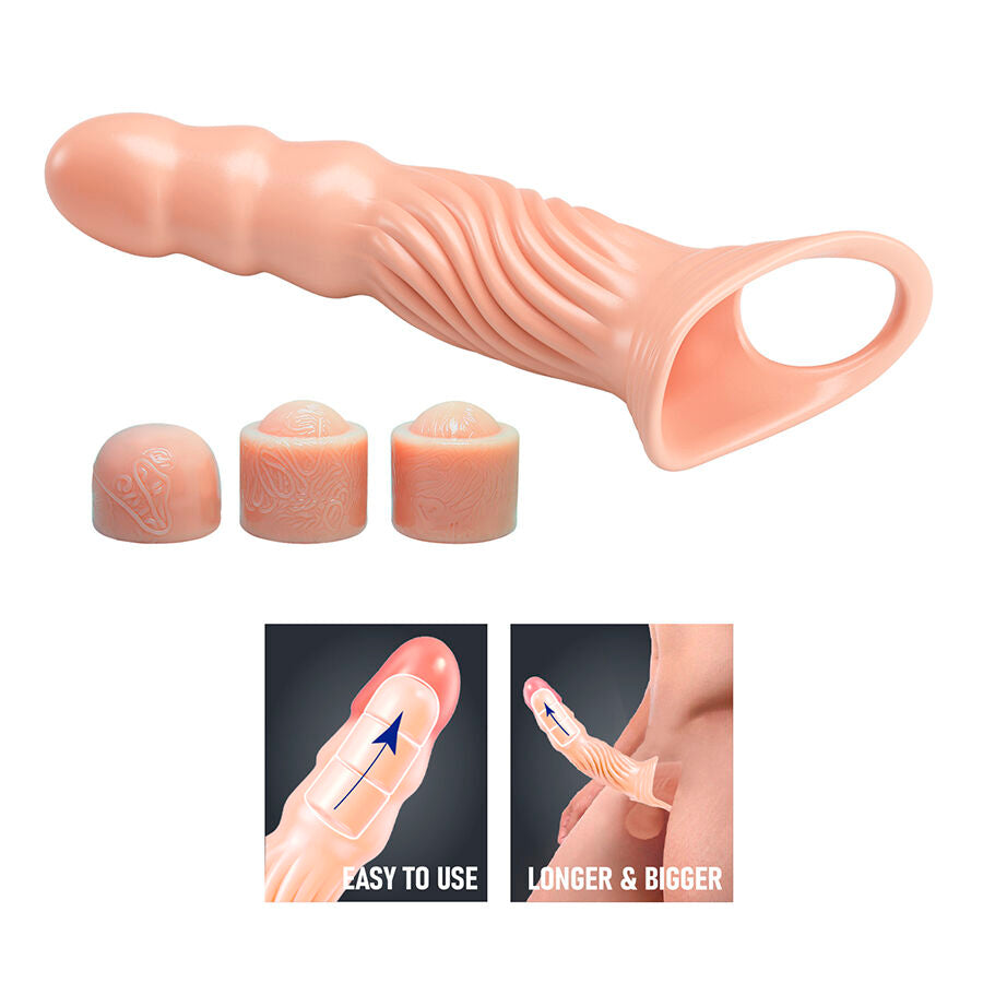 Gaine pénienne texturée avec extenseurs – Pretty Love