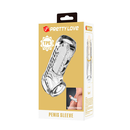 Gaine pénienne texturée transparente – Pretty Love