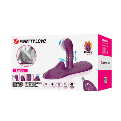 Luka vibrateur à position assise avec effet chauffant et télécommande – Pretty Love
