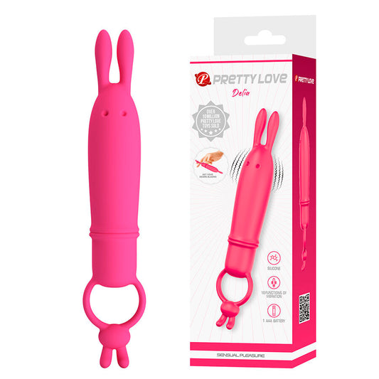 Delia vibrateur rabbit avec anneau de résistance – Pretty Love