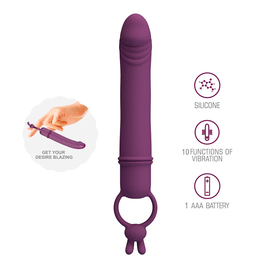 Cora vibrateur en forme de pénis avec anneau de résistance – Pretty Love