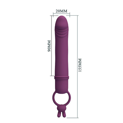 Cora vibrateur en forme de pénis avec anneau de résistance – Pretty Love