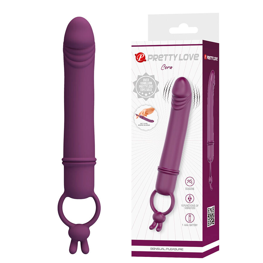 Cora vibrateur en forme de pénis avec anneau de résistance – Pretty Love