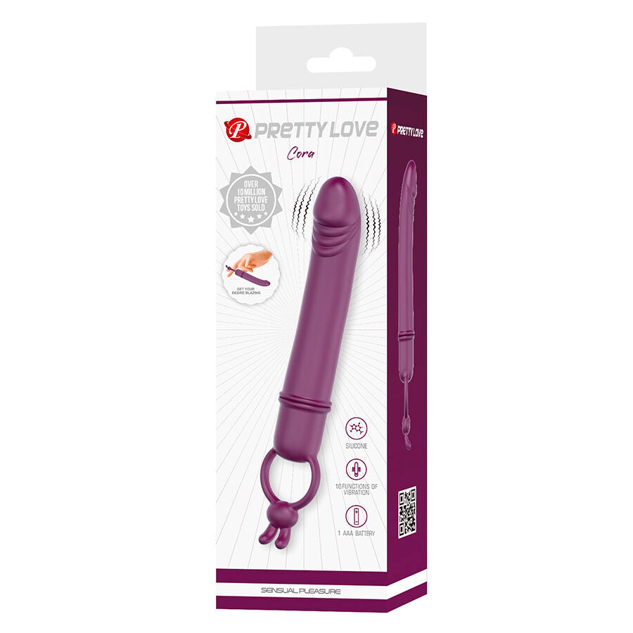 Cora vibrateur en forme de pénis avec anneau de résistance – Pretty Love
