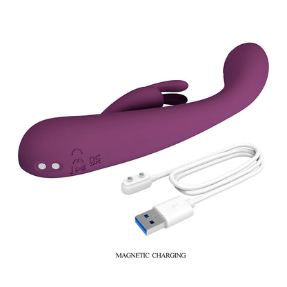 Emma vibrateur violet rabbit avec stimulateur – Pretty Love